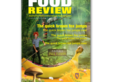 Food review magazine cover